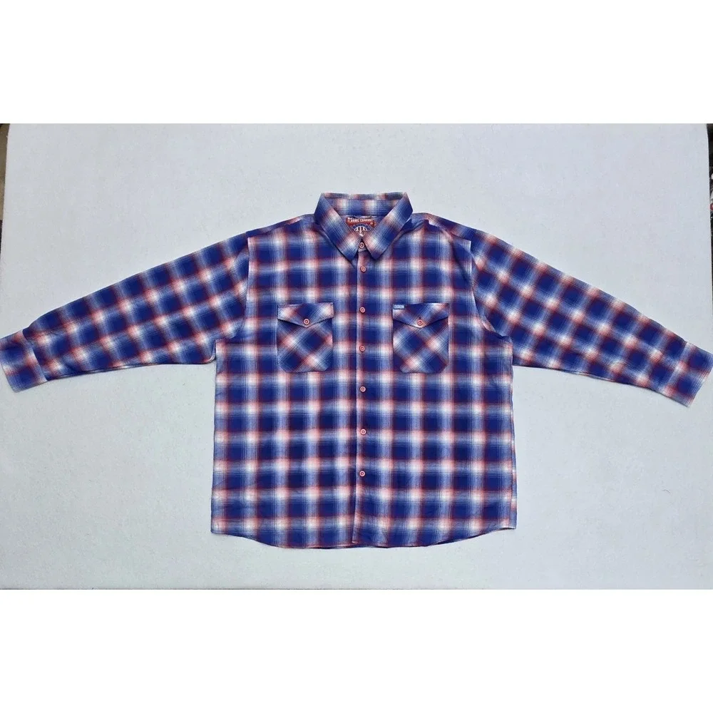 Dixon Flannel Company Glory Long Sleeve Flannel Red White Blue Mens Size 4XL - Picture 2 of 15